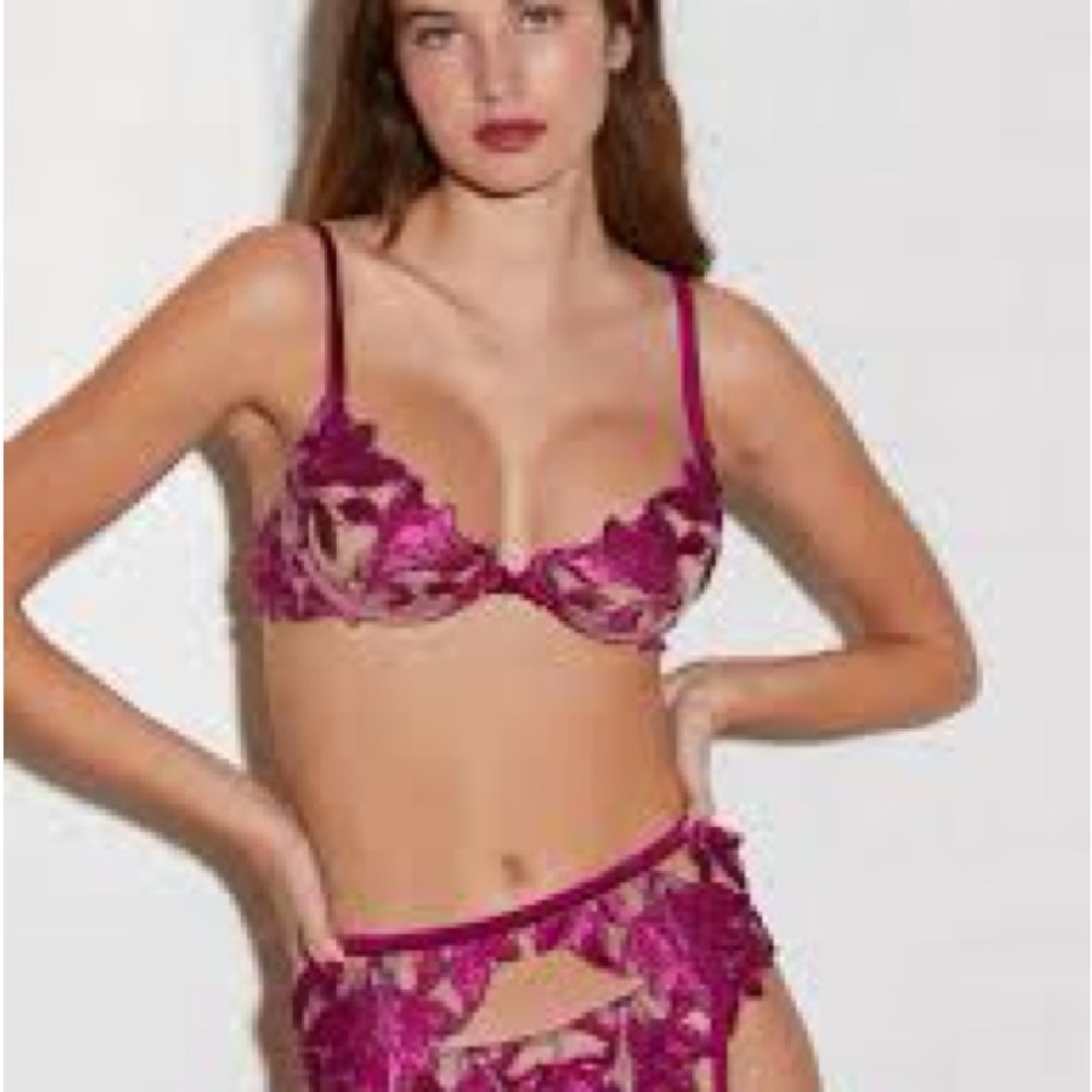 Fleur du Mal Lily plunge bra 32F